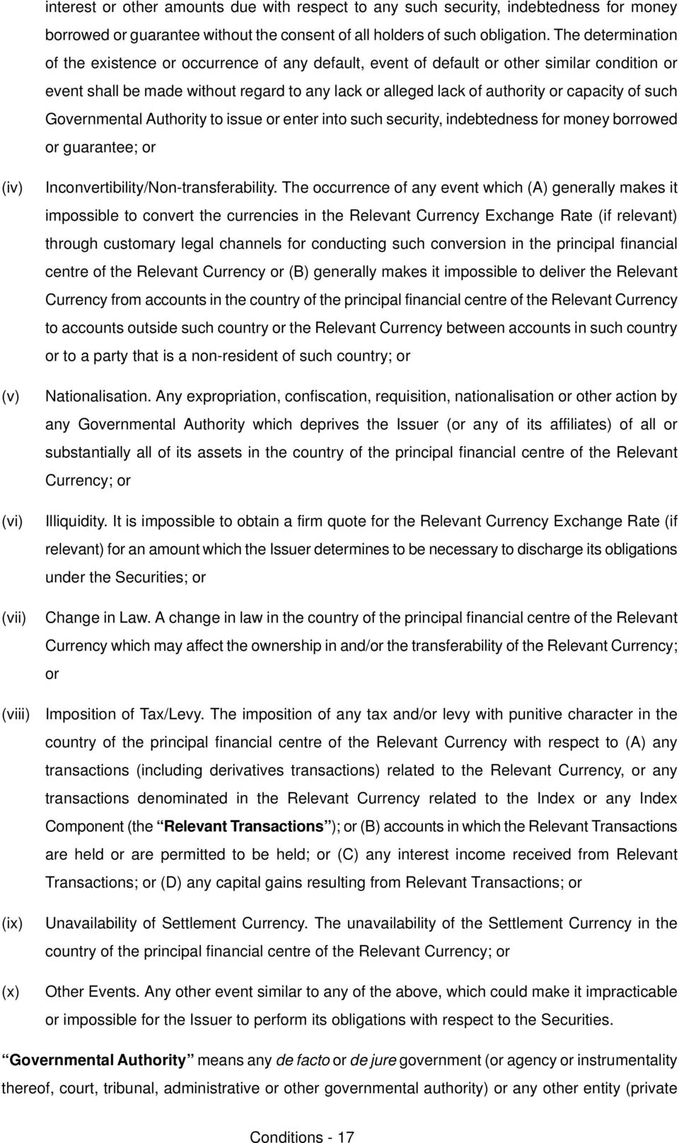 issue or enter into such securityi indebtedness for money borrowed or guaranteex or EivF EvF EviF EviiF EviiiF EixF ExF fnconvertibilitylkonjtransferabilityk qhe occurrence of any event which EAF