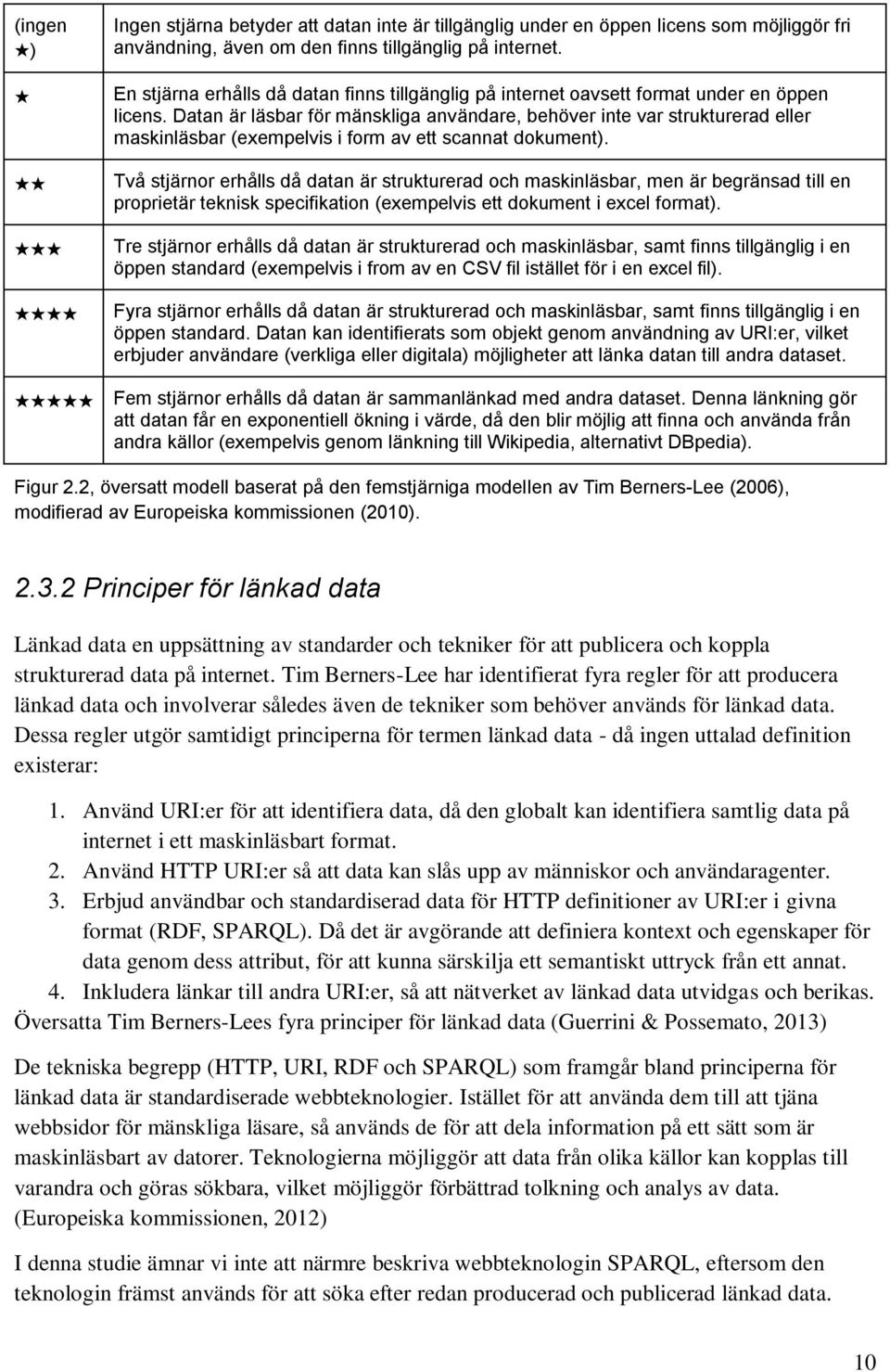 Datan är läsbar för mänskliga användare, behöver inte var strukturerad eller maskinläsbar (exempelvis i form av ett scannat dokument).