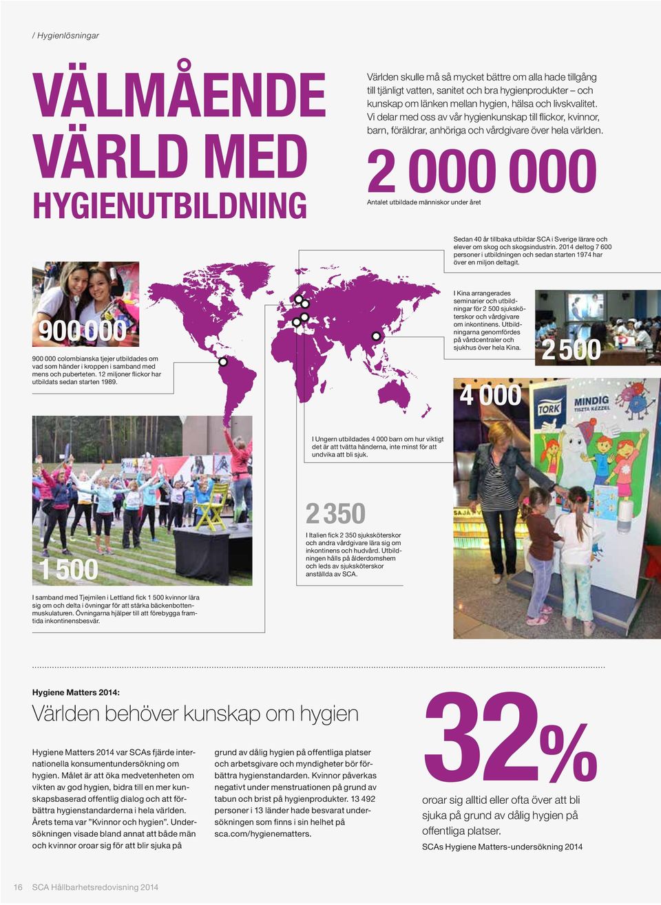 2 000 000 Antalet utbildade människor under året Sedan 40 år tillbaka utbildar SCA i Sverige lärare och elever om skog och skogsindustrin.