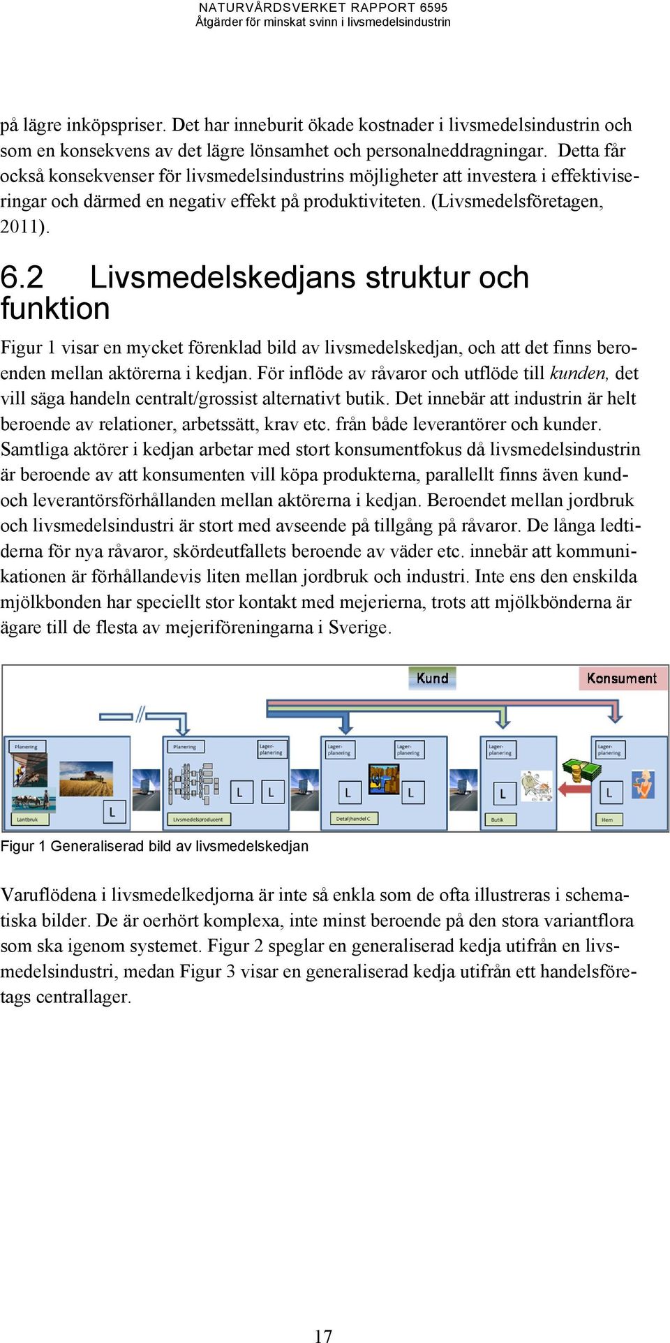 2 Livsmedelskedjans struktur och funktion Figur 1 visar en mycket förenklad bild av livsmedelskedjan, och att det finns beroenden mellan aktörerna i kedjan.