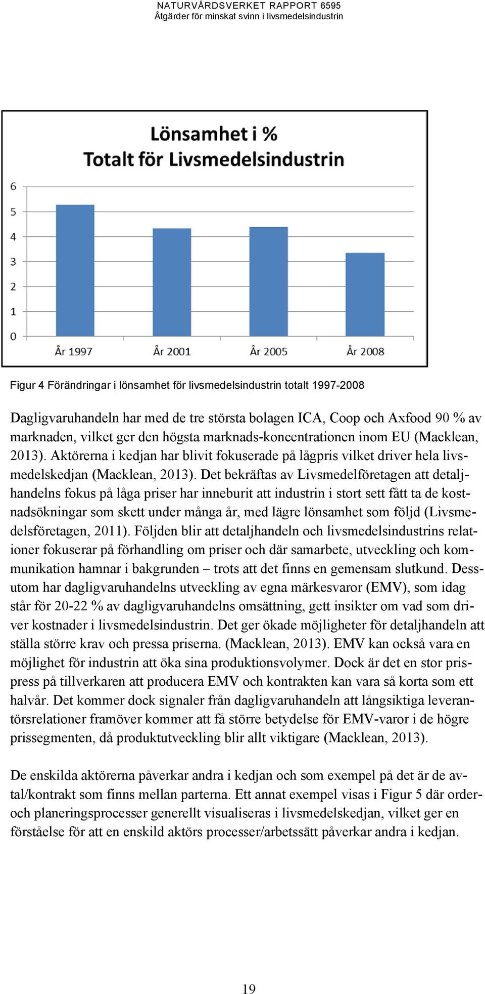 Det bekräftas av Livsmedelföretagen att detaljhandelns fokus på låga priser har inneburit att industrin i stort sett fått ta de kostnadsökningar som skett under många år, med lägre lönsamhet som