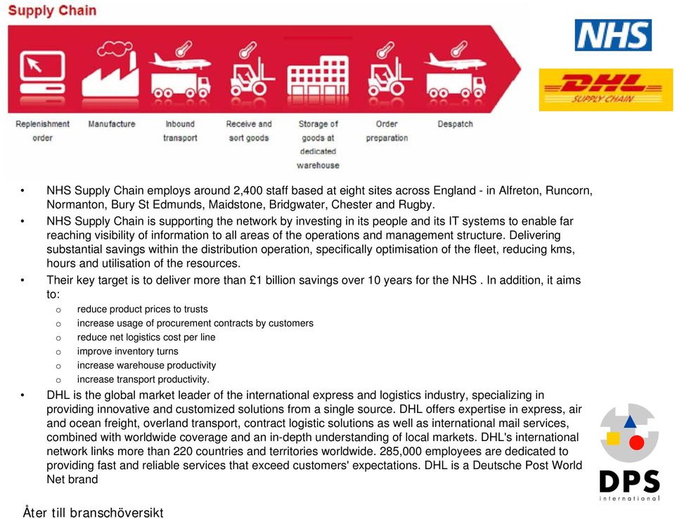 Delivering substantial savings within the distribution operation, specifically optimisation of the fleet, reducing kms, hours and utilisation of the resources.