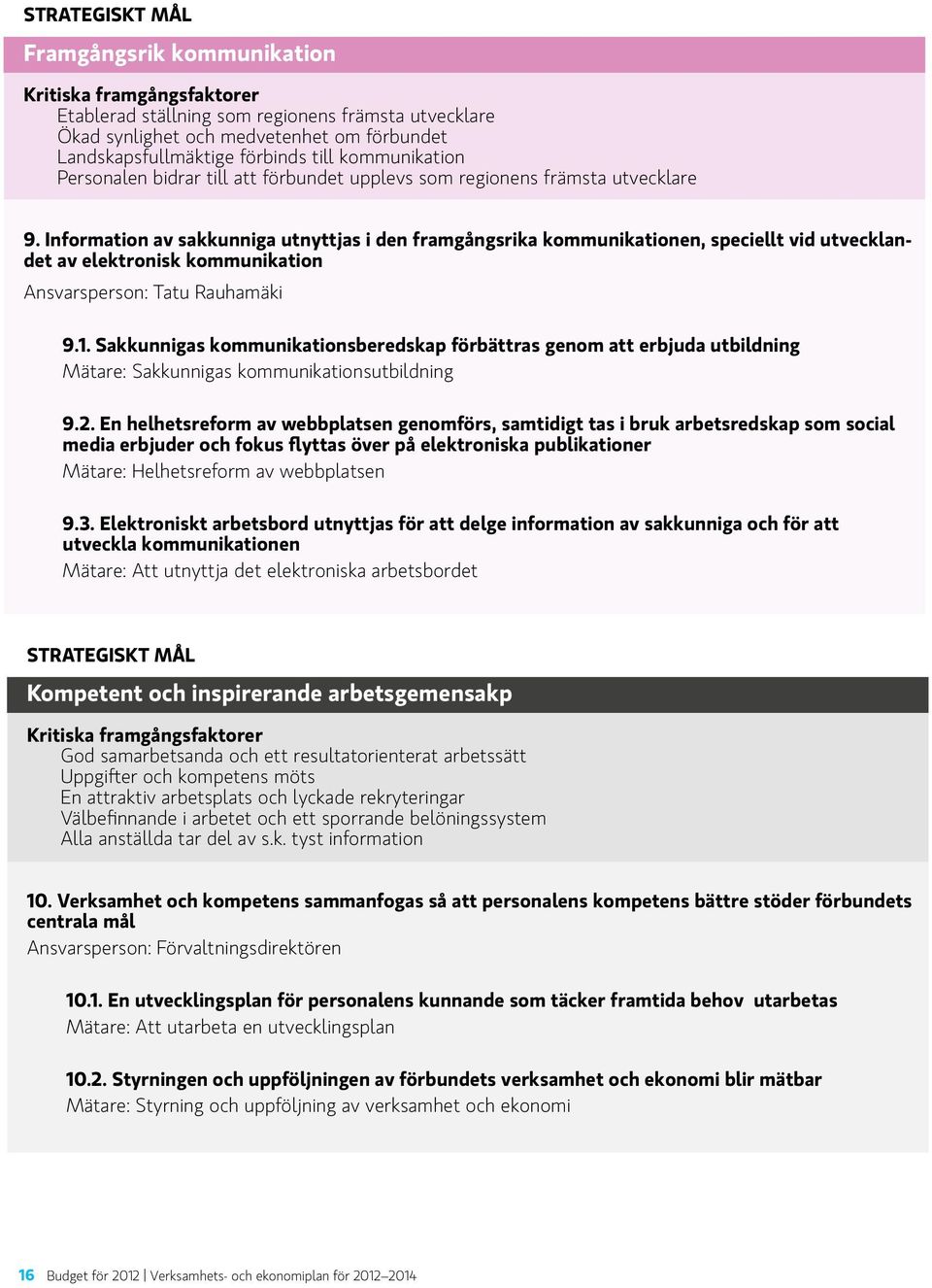 Information av sakkunniga utnyttjas i den framgångsrika kommunikationen, speciellt vid utvecklandet av elektronisk kommunikation Ansvarsperson: Tatu Rauhamäki 9.1.