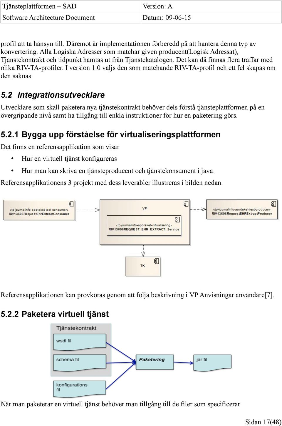 I version 1.0 väljs den som matchande RIV-TA-profil och ett fel skapas om den saknas. 5.