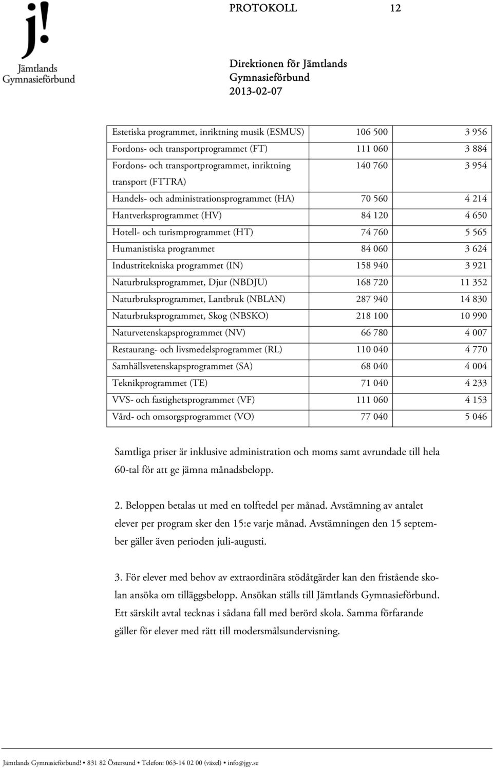 Industritekniska programmet (IN) 158 940 3 921 Naturbruksprogrammet, Djur (NBDJU) 168 720 11 352 Naturbruksprogrammet, Lantbruk (NBLAN) 287 940 14 830 Naturbruksprogrammet, Skog (NBSKO) 218 100 10