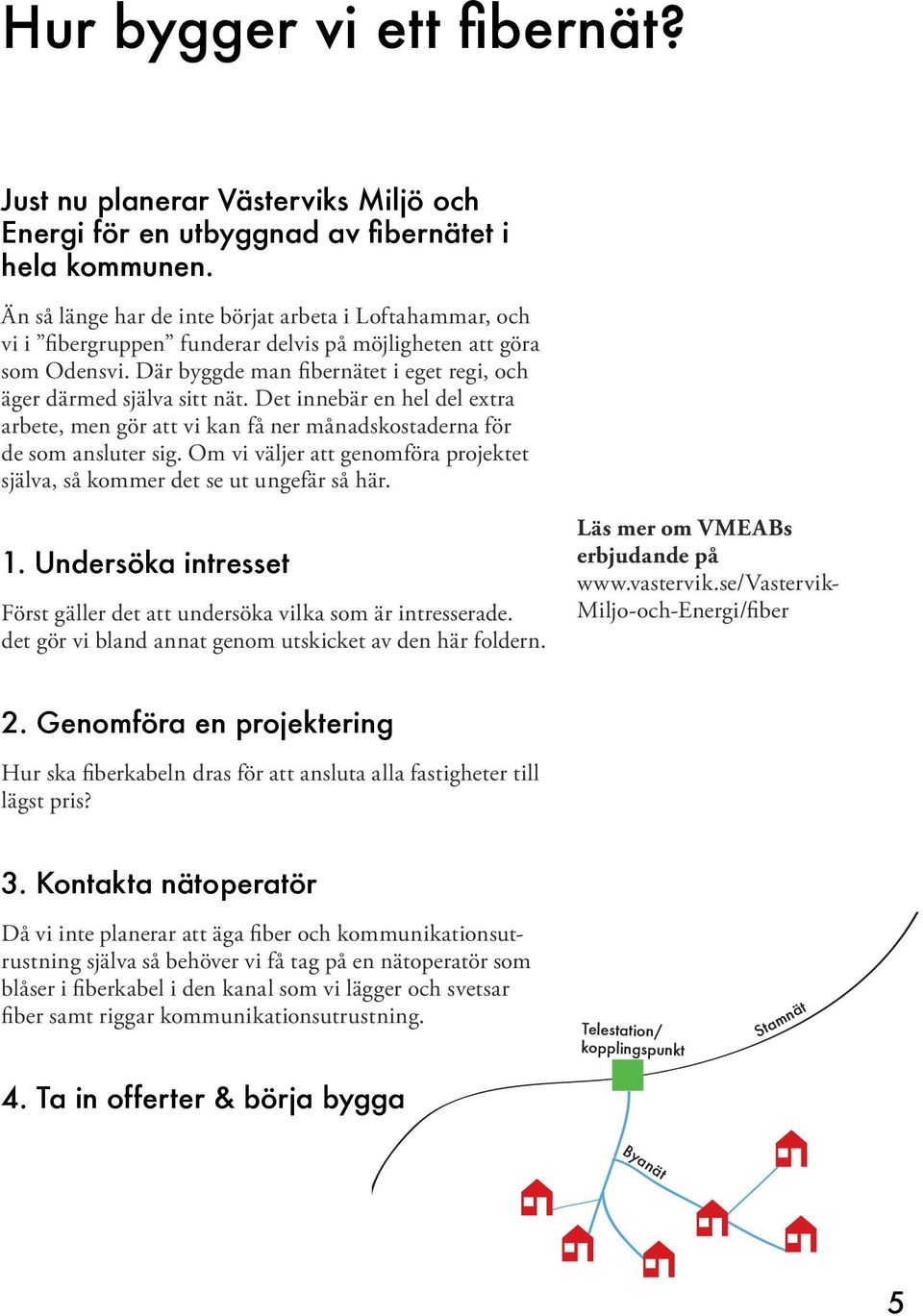 Det innebär en hel del extra arbete, men gör att vi kan få ner månadskostaderna för de som ansluter sig. Om vi väljer att genomföra projektet själva, så kommer det se ut ungefär så här. 1.