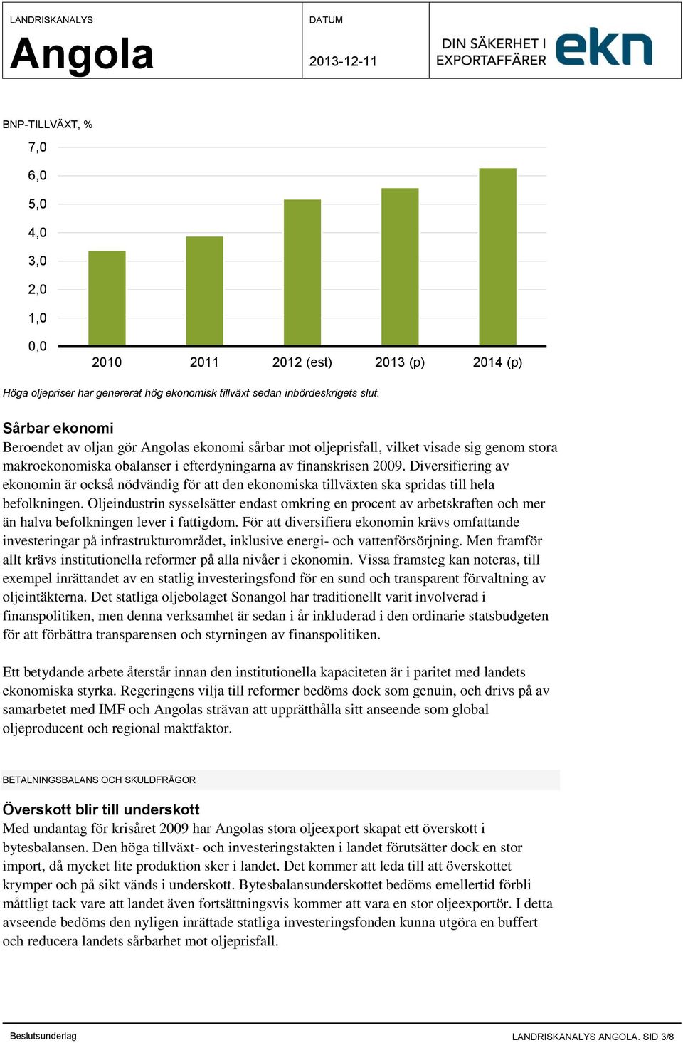 Diversifiering av ekonomin är också nödvändig för att den ekonomiska tillväxten ska spridas till hela befolkningen.