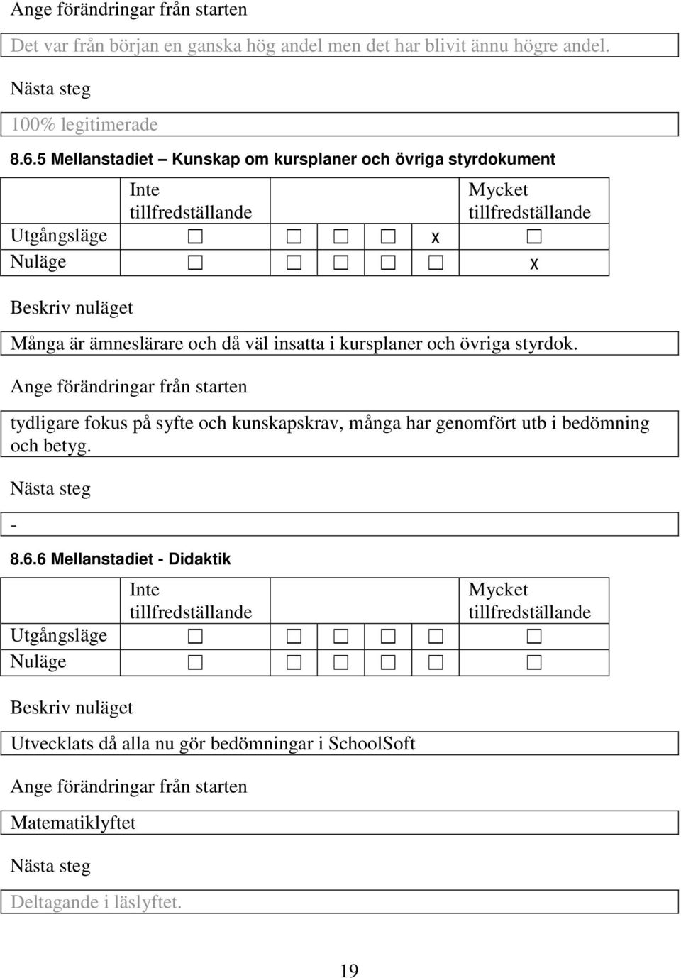 insatta i kursplaner och övriga styrdok.