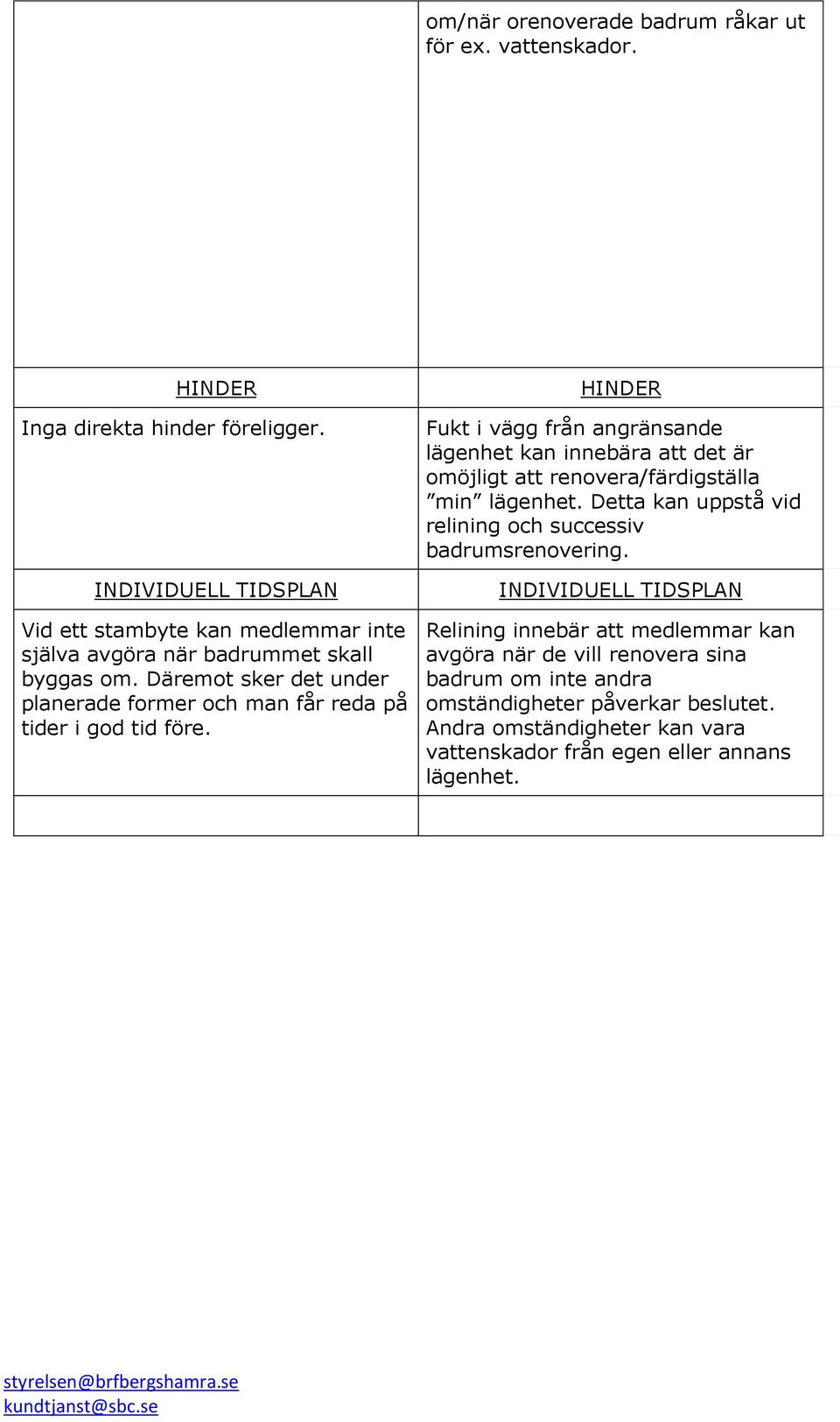 Däremot sker det under planerade former och man får reda på tider i god tid före.