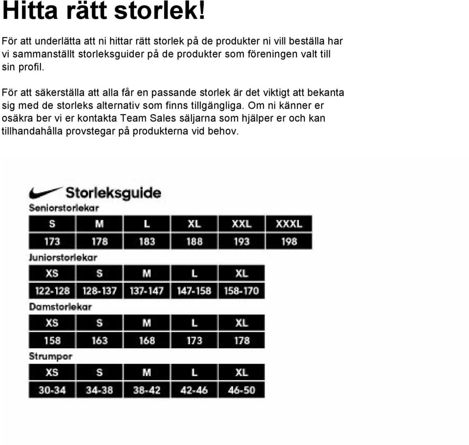 på de produkter som föreningen valt till sin profil.