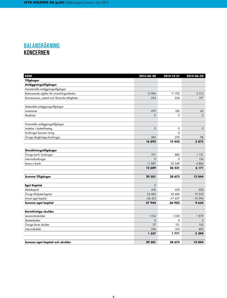 övrig 0 Övriga långfristiga fordringar 285 270 98 16 892 12 442 5 873 Omsättningstillgångar Övriga kortf.