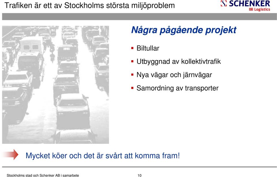kollektivtrafik Nya vägar och järnvägar Samordning