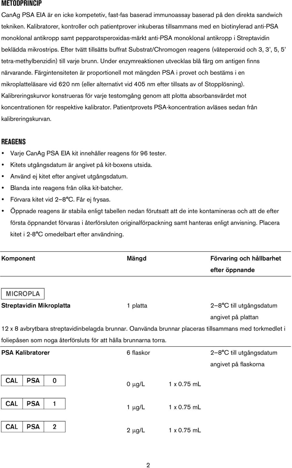 mikrostrips. Efter tvätt tillsätts buffrat Substrat/Chromogen reagens (väteperoxid och 3, 3, 5, 5 tetra-methylbenzidin) till varje brunn.