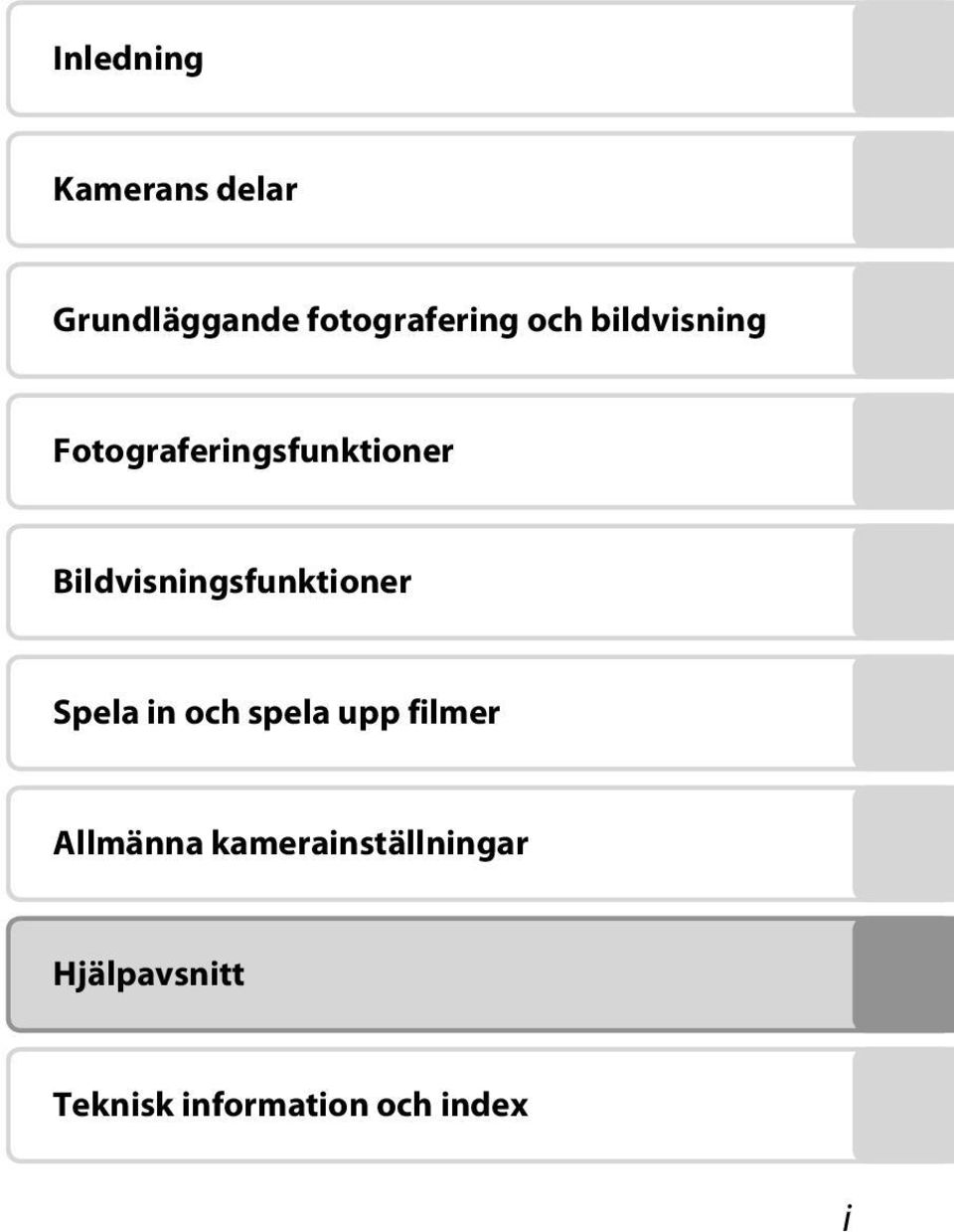 Bildvisningsfunktioner Spela in och spela upp filmer