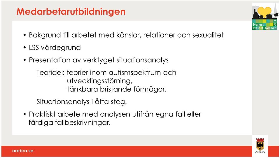 autismspektrum och utvecklingsstörning, tänkbara bristande förmågor.