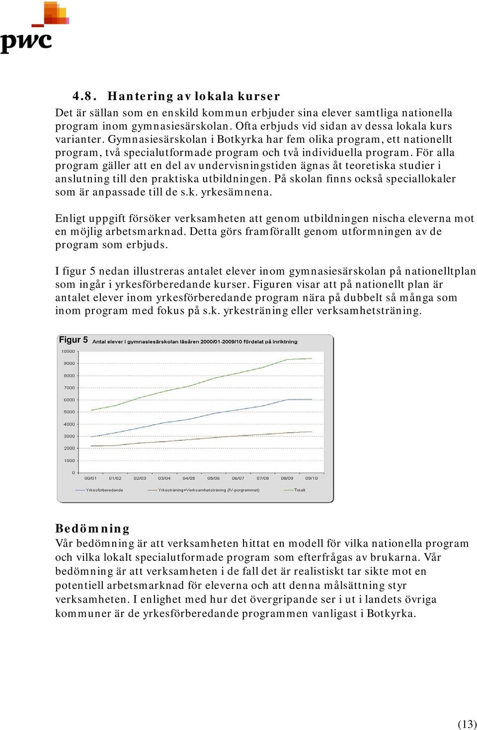 För alla program gäller att en del av undervisningstiden ägnas åt teoretiska studier i anslutning till den praktiska utbildningen. På skolan finns också speciallokaler som är anpassade till de s.k. yrkesämnena.