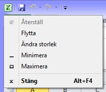 Starta med kalkylprgrammet Starta med MS Excel Prgramfönster ch arbetsyta Systemmeny Menyrad Verktygsfältet Namnruta Funktinsguiden Redigeringsfält/frmelfält Rad-