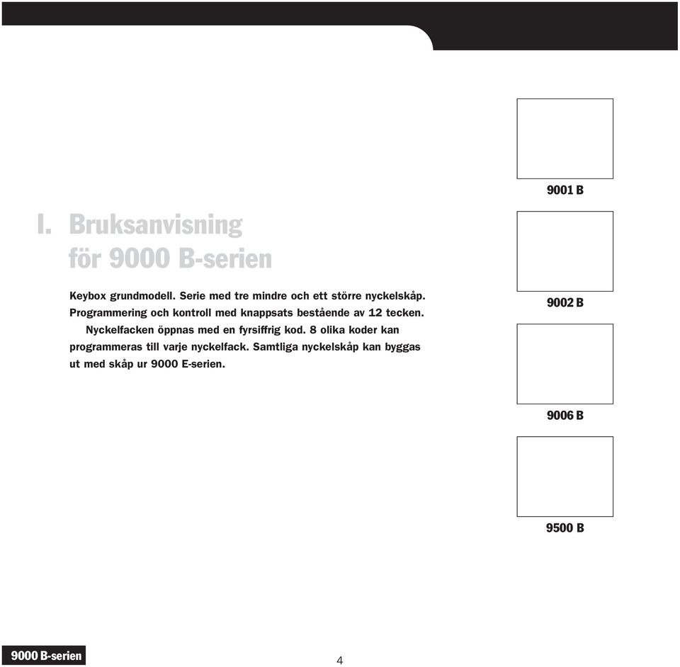 Programmering och kontroll med knappsats bestående av 12 tecken.