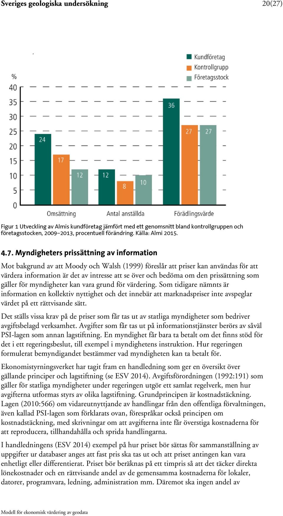 Myndigheters prissättning av information Mot bakgrund av att Moody och Walsh (1999) föreslår att priser kan användas för att värdera information är det av intresse att se över och bedöma om den