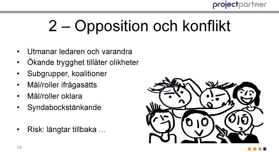 Subgrupper, koalitioner Mål/roller ifrågasätts