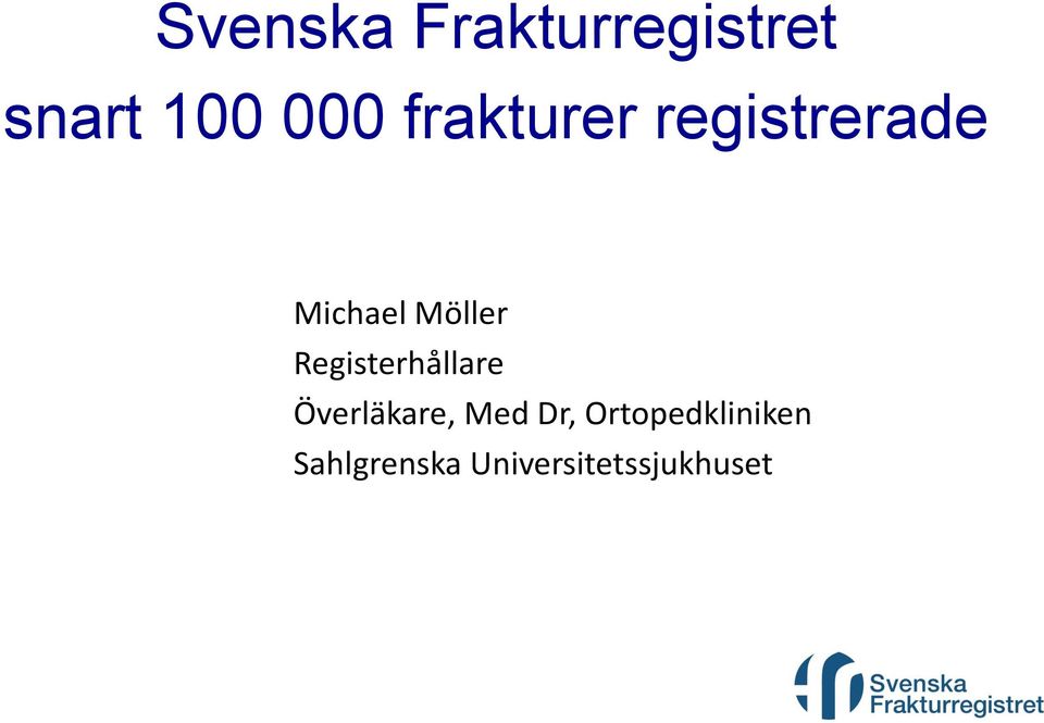 Registerhållare Överläkare, Med Dr,