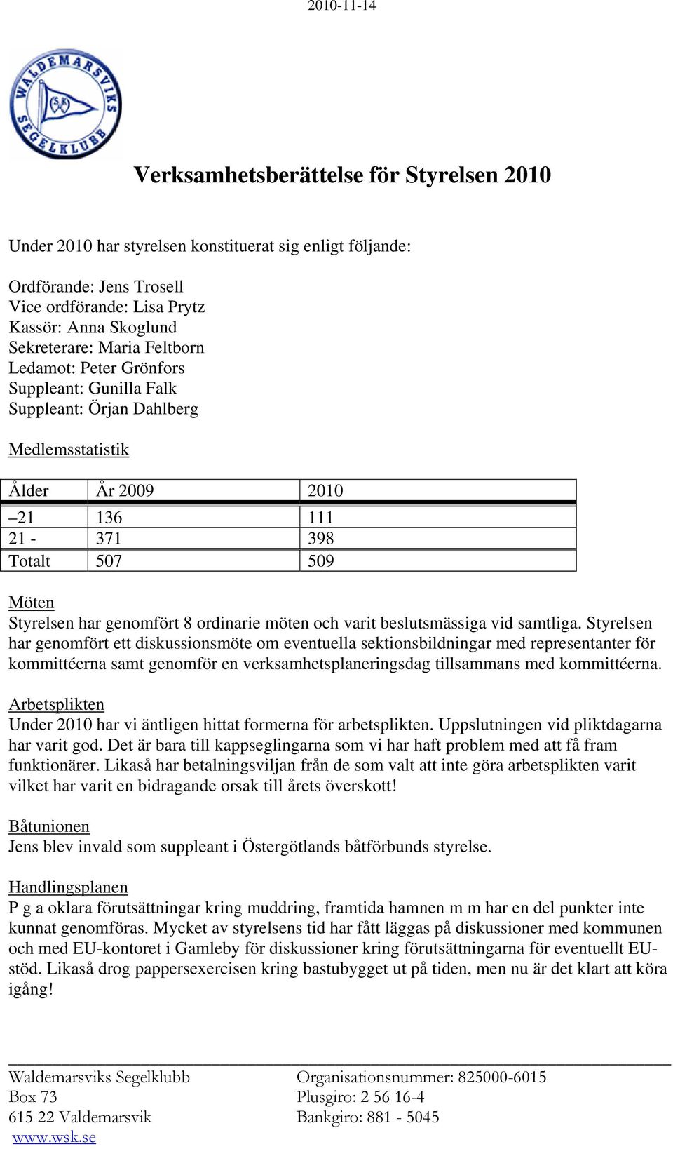 ordinarie möten och varit beslutsmässiga vid samtliga.