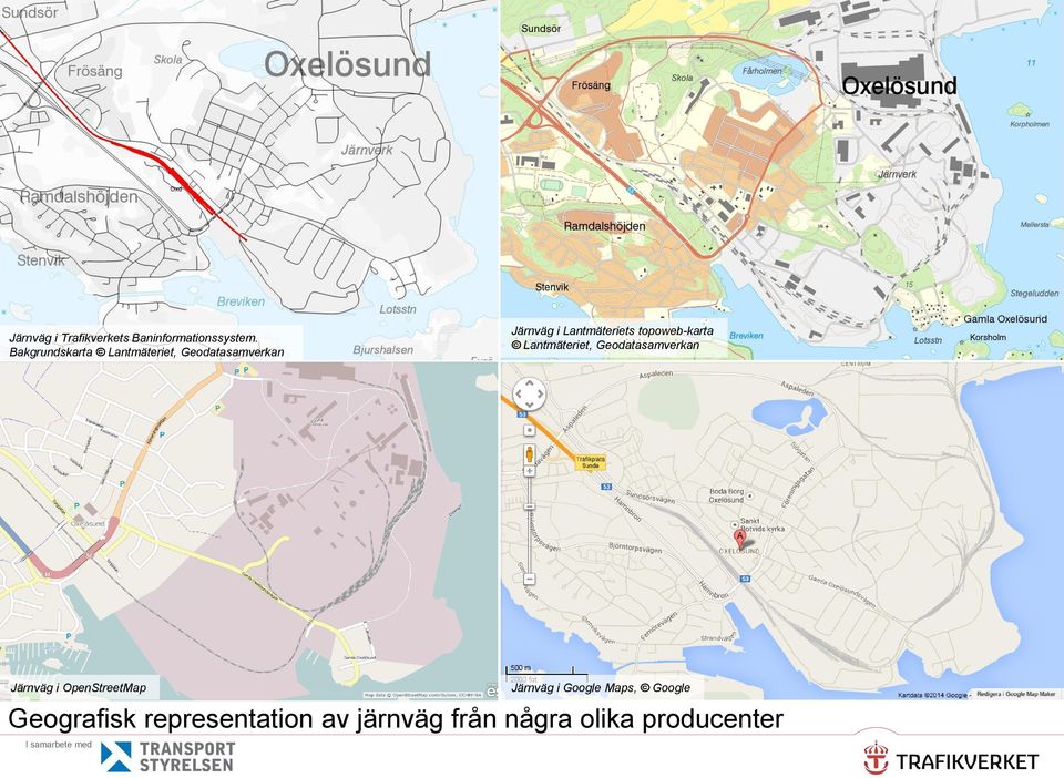 topoweb-karta Lantmäteriet, Geodatasamverkan Järnväg i OpenStreetMap