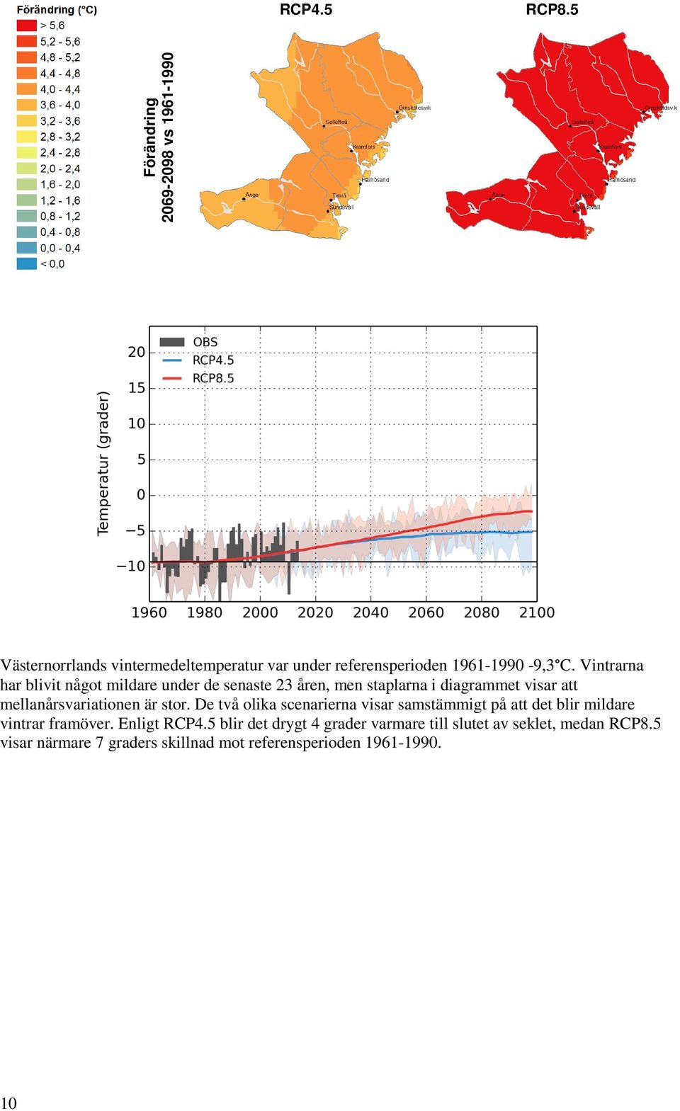 Vintrarna har blivit något mildare under de senaste 23 åren, men staplarna i diagrammet visar att mellanårsvariationen är