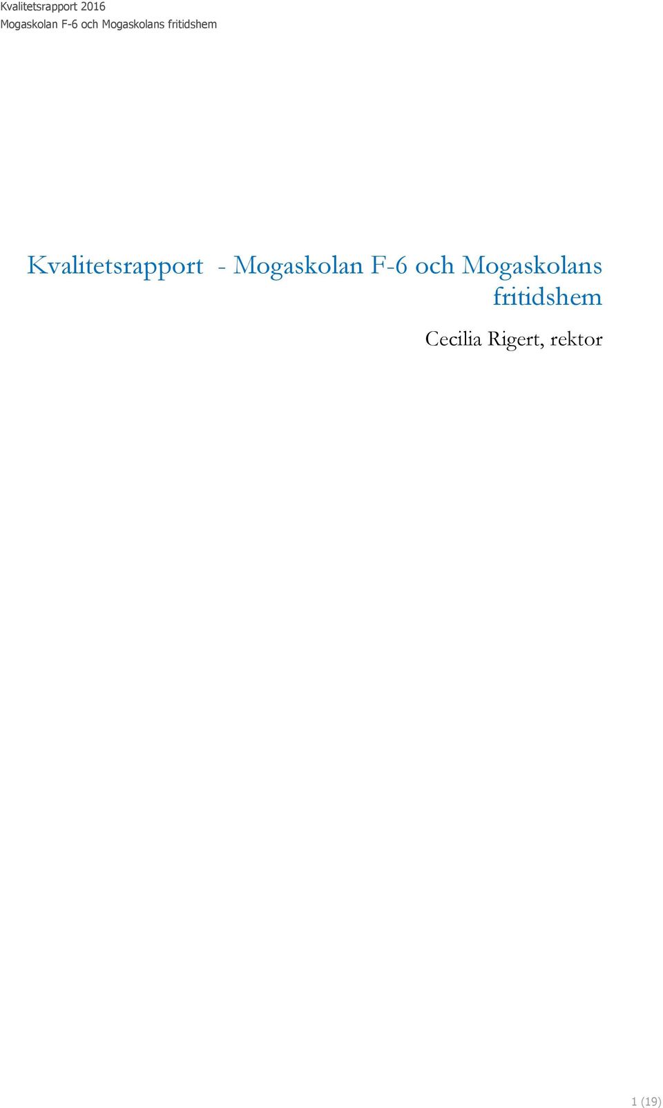 Mogaskolans fritidshem