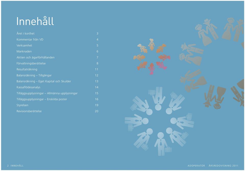 Kapital och Skulder 13 Kassaflödesanalys 14 Tilläggsupplysningar Allmänna upplysningar 15