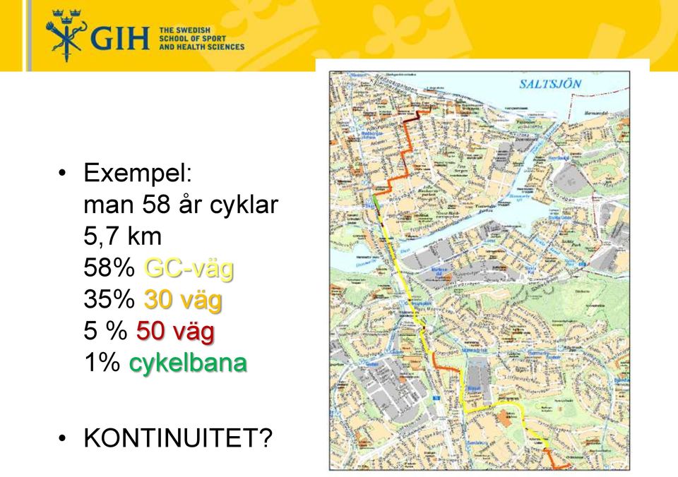 GC-väg 35% 30 väg 5 %