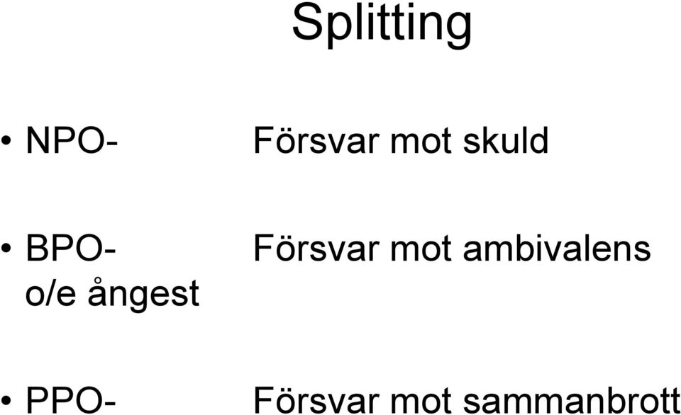 Försvar mot ambivalens