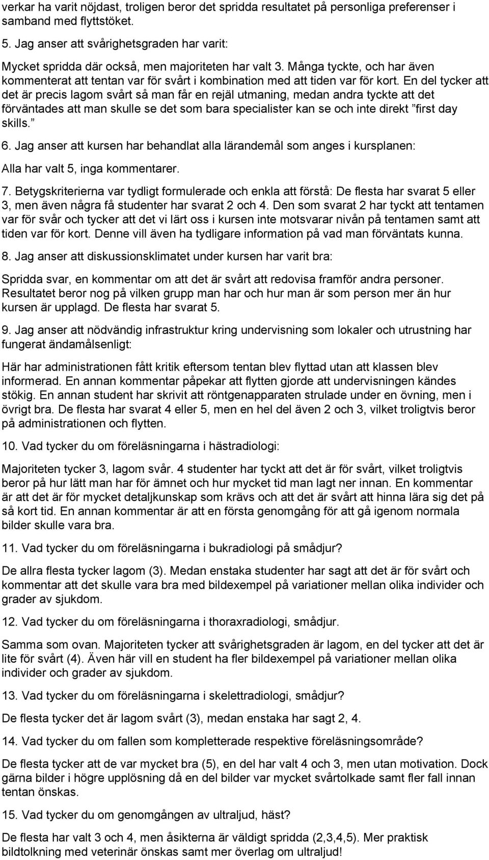 Många tyckte, och har även kommenterat att tentan var för svårt i kombination med att tiden var för kort.