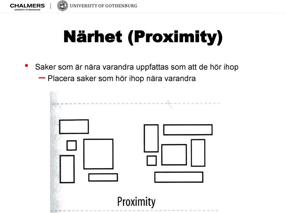 som att de hör ihop Placera