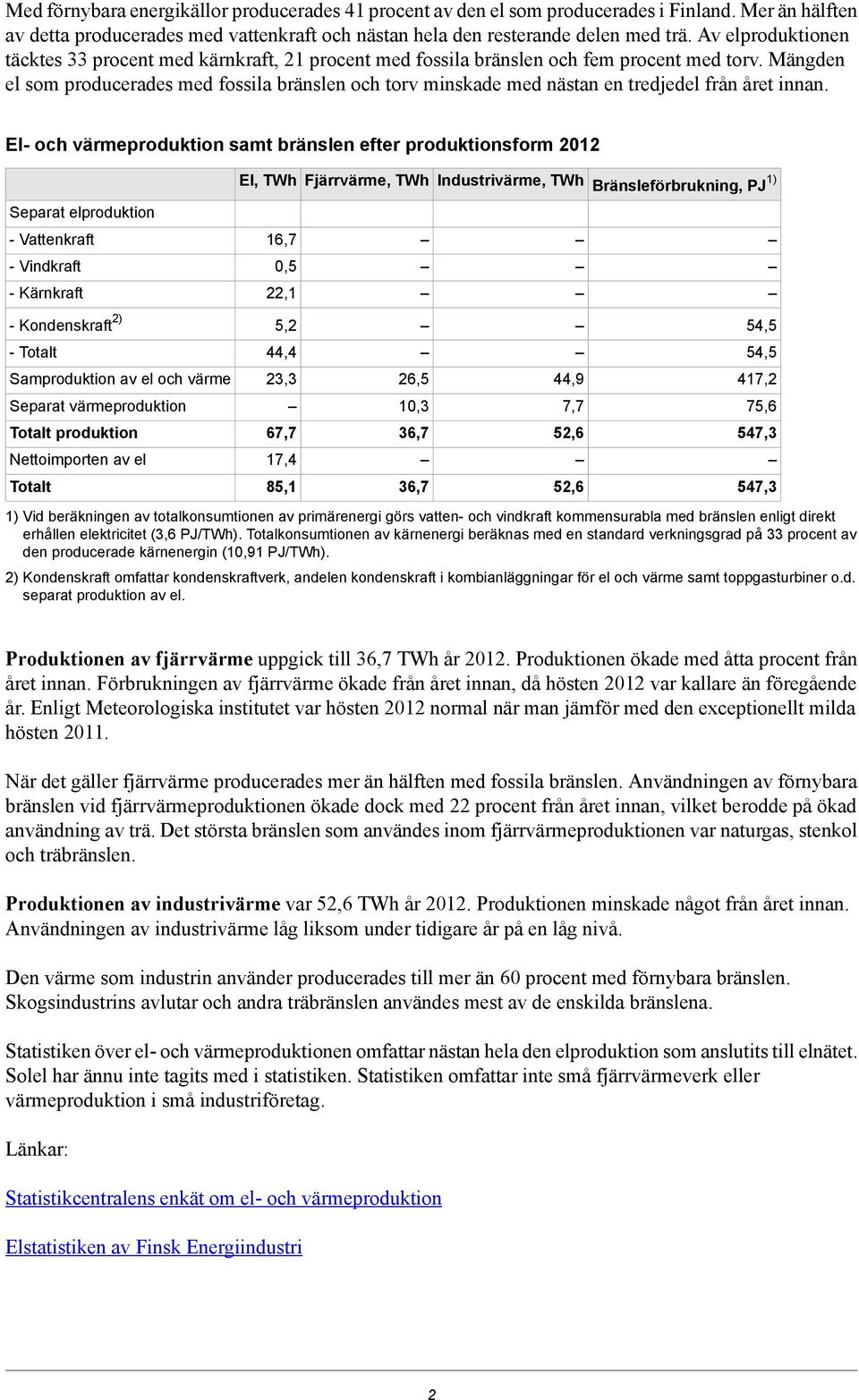 Mängden el som producerades med fossila bränslen och torv minskade med nästan en tredjedel från året innan.