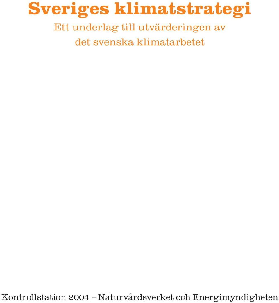 svenska klimatarbetet