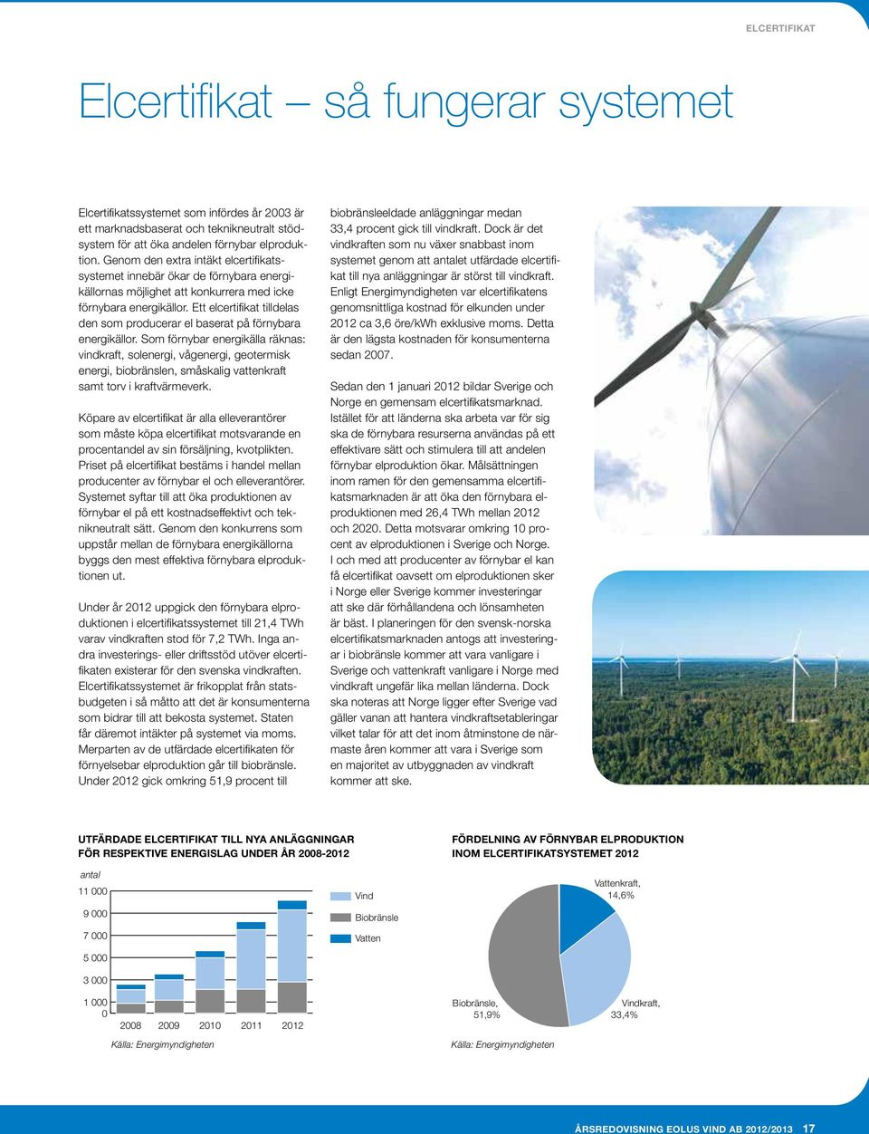 Ett elcertifikat tilldelas den som producerar el baserat på förnybara energikällor.