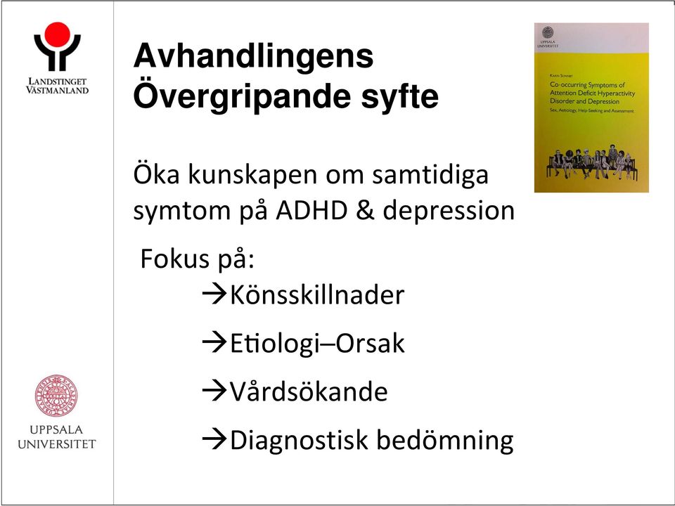 depression Fokus på: Könsskillnader E