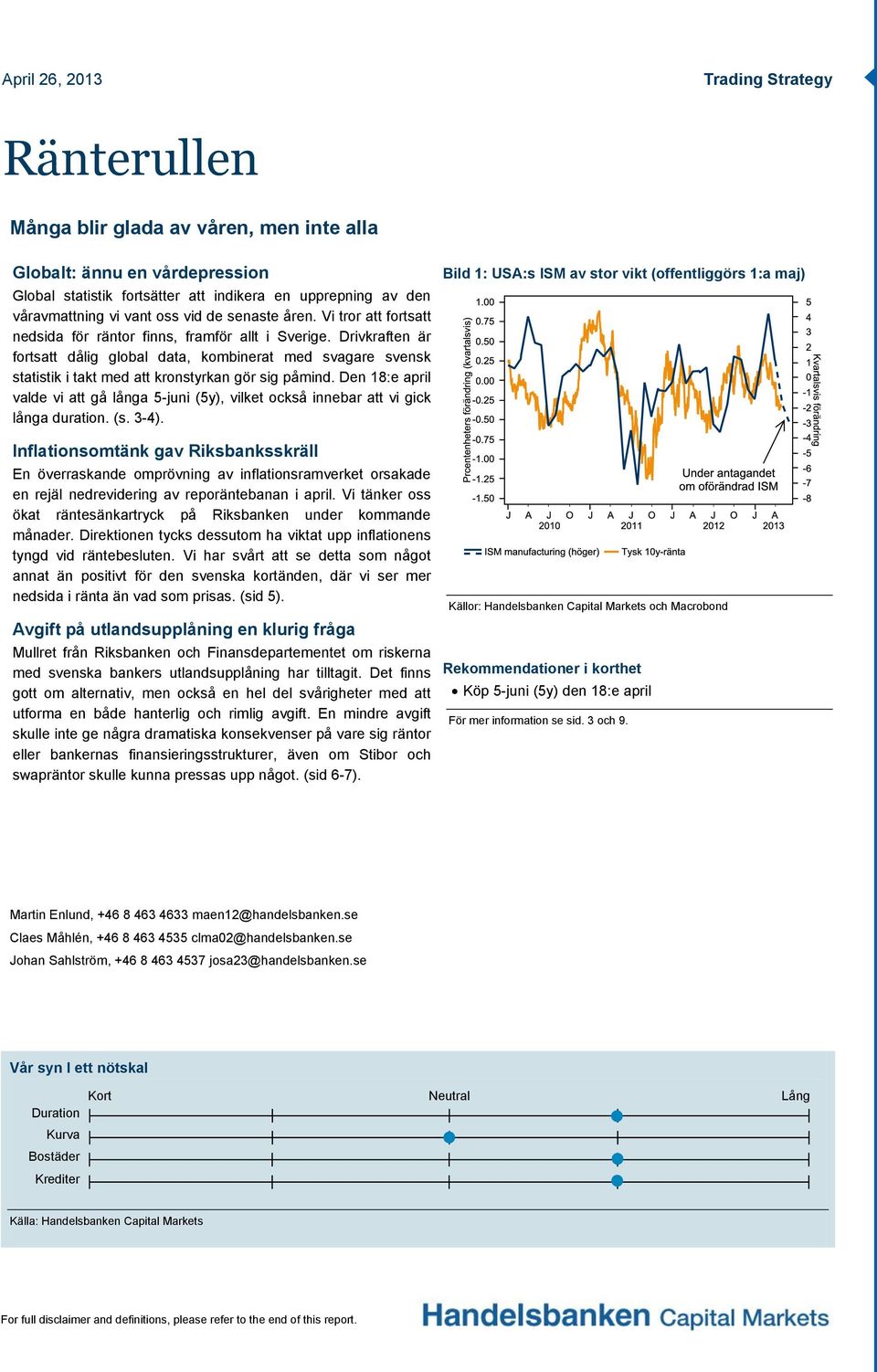 Drivkraften är fortsatt dålig global data, kombinerat med svagare svensk statistik i takt med att kronstyrkan gör sig påmind.