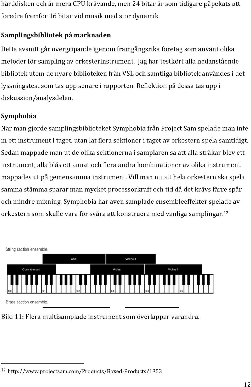 Jag har testkört alla nedanstående bibliotek utom de nyare biblioteken från VSL och samtliga bibliotek användes i det lyssningstest som tas upp senare i rapporten.