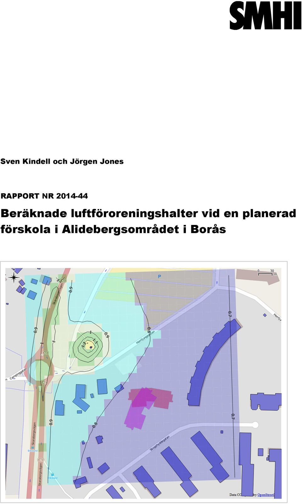 luftföroreningshalter vid en