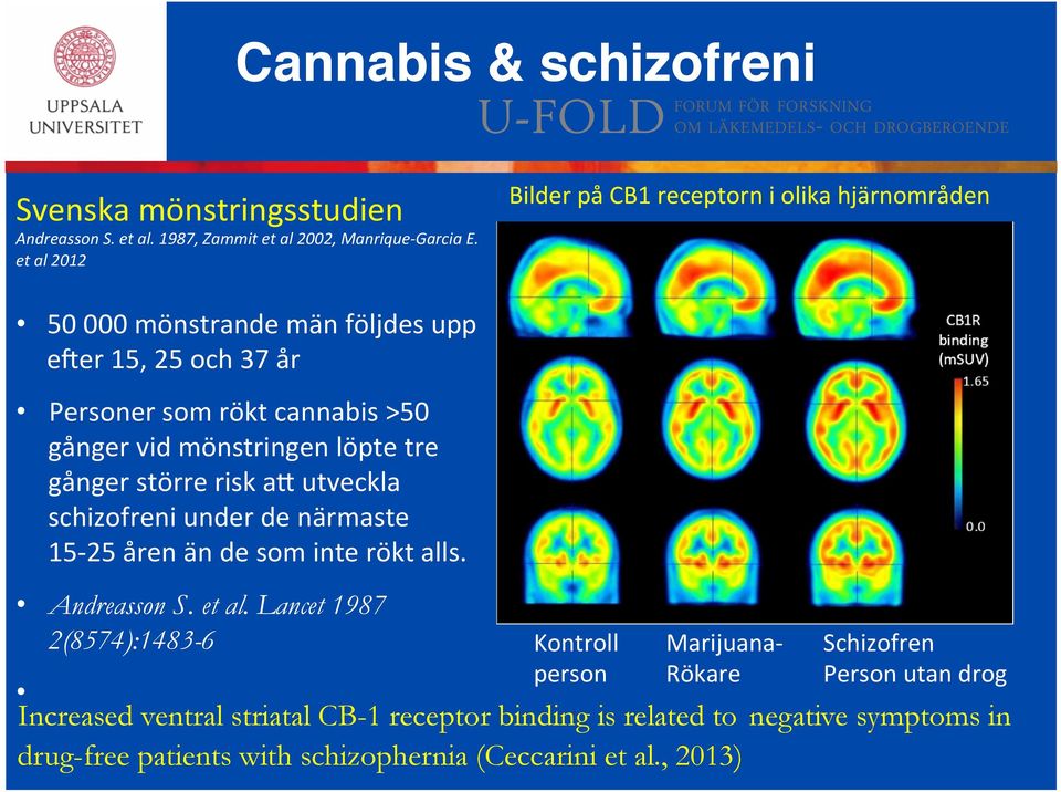 gånger större risk am utveckla schizofreni under de närmaste 15