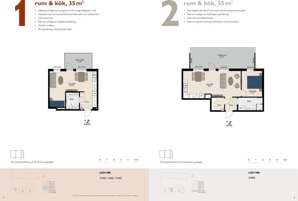 uteplats på hela 7 kvm med trätrall mot gemensam Hall med stor klädkammare Badrum med kombinerad tvättmaskin och torktumlare och kök, 6 rum & Sovrum kök, med plats 55 för två Balkong mot UTEPATS 7