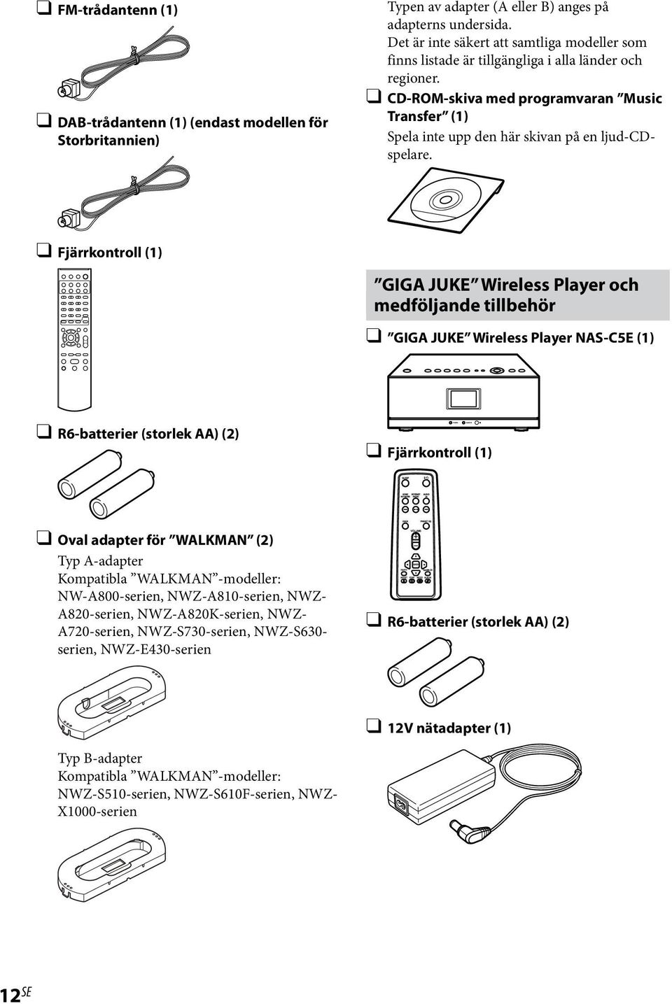 CD-ROM-skiva med programvaran Music Transfer (1) Spela inte upp den här skivan på en ljud-cdspelare.