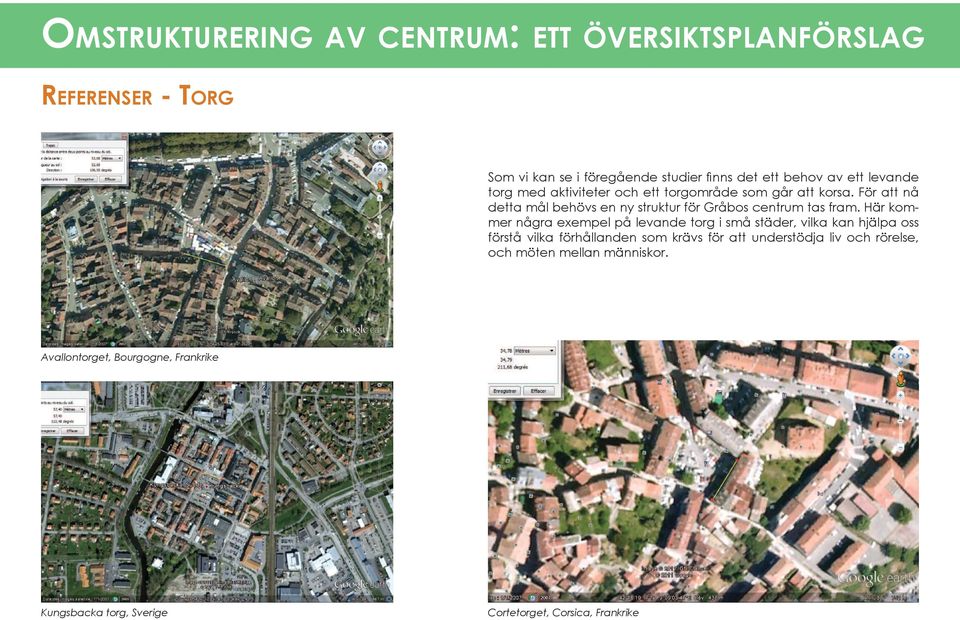 För att nå detta mål behövs en ny struktur för Gråbos centrum tas fram.