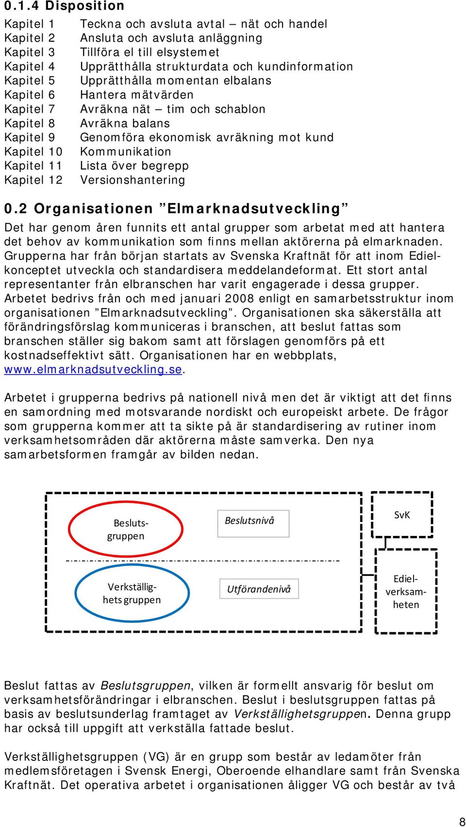 ekonomisk avräkning mot kund Kommunikation Lista över begrepp Versionshantering 0.