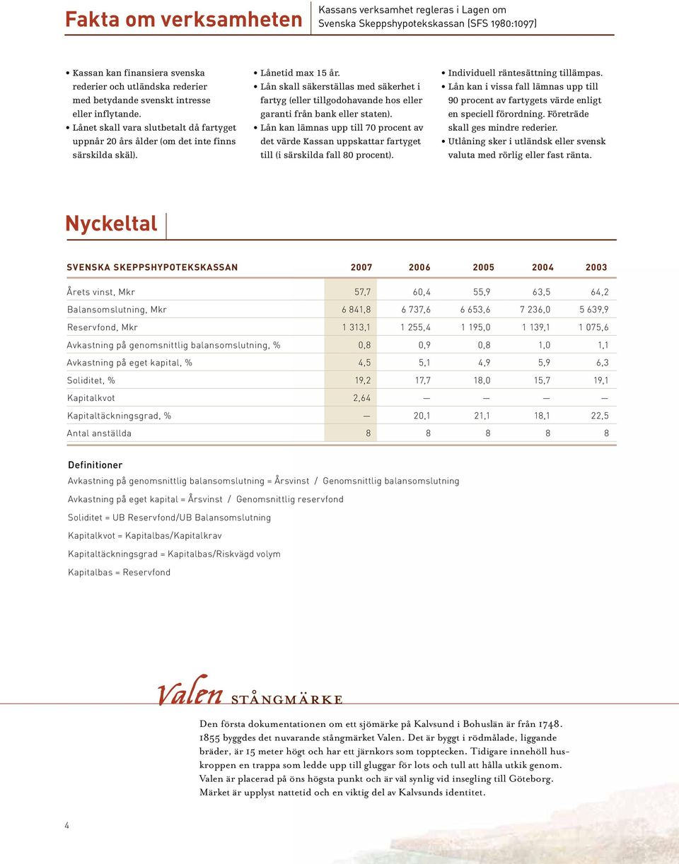 Lån skall säkerställas med säkerhet i fartyg (eller tillgodohavande hos eller garanti från bank eller staten).