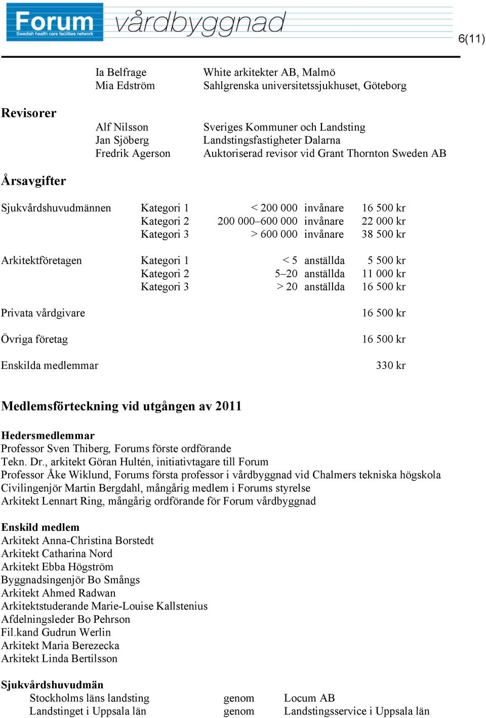 600 000 invånare 38 500 kr Arkitektföretagen Kategori 1 < 5 anställda 5 500 kr Kategori 2 5 20 anställda 11 000 kr Kategori 3 > 20 anställda 16 500 kr Privata vårdgivare Övriga företag Enskilda