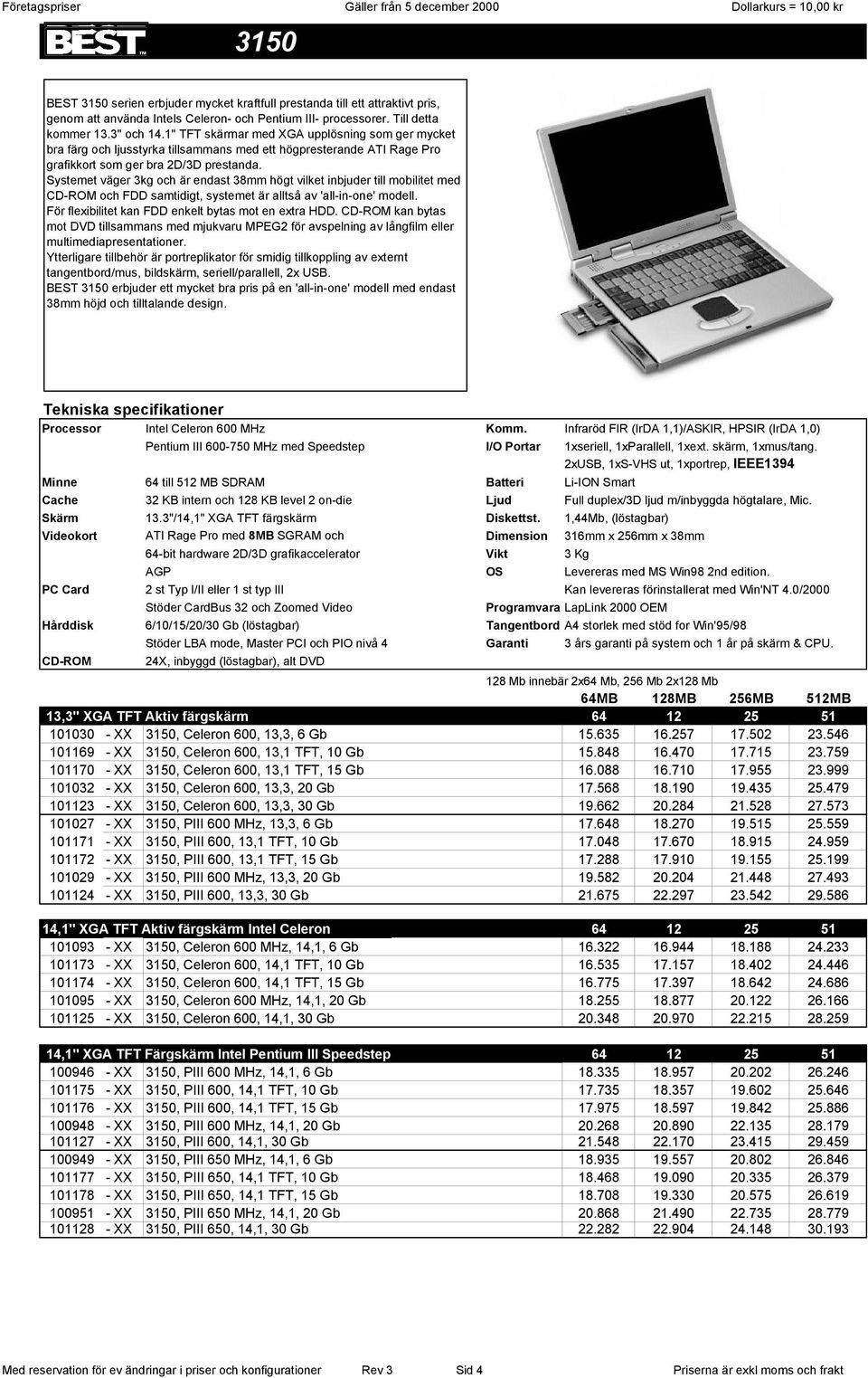 Systemet väger 3kg och är endast 38mm högt vilket inbjuder till mobilitet med CD-ROM och FDD samtidigt, systemet är alltså av 'all-in-one' modell.