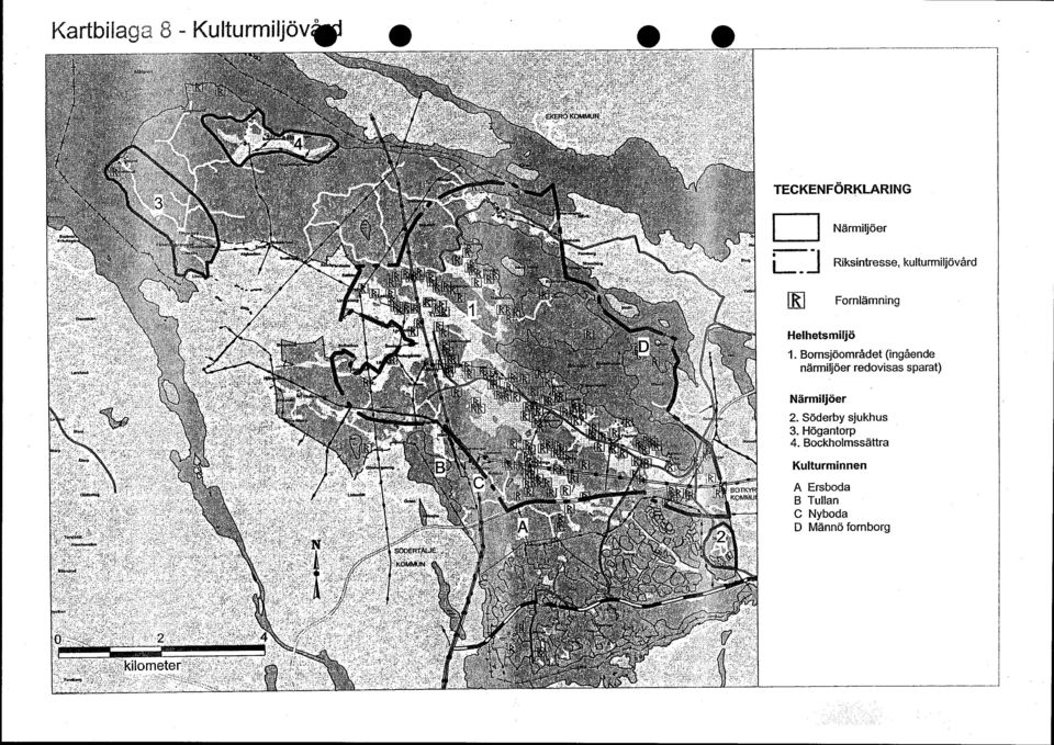 Bornsjöområdet (ingående närmiljöer redovisas sparat) Närmiljöer 2.